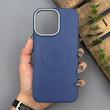 قاب گوشی iPhone 16 Pro Max آیفون لدر دیزاین پولو Leather Design Polo سرمه ای