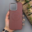 قاب گوشی iPhone 16 Pro Max آیفون لدر دیزاین پولو Leather Design Polo زرشکی