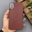 قاب گوشی iPhone X - XS آیفون لدر دیزاین پولو Leather Design Polo زرشکی