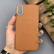 قاب گوشی iPhone X - XS آیفون لدر دیزاین پولو Leather Design Polo عسلی