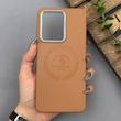 قاب گوشی Poco X7 Pro شیائومی لدر دیزاین پولو Leather Design Polo عسلی