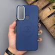 قاب گوشی Redmi Note 8 - Redmi Note 8 2021 شیائومی لدر دیزاین پولو Leather Design Polo سرمه ای