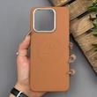 قاب گوشی Redmi 10C - Redmi 10 Power - Poco C40 شیائومی لدر دیزاین پولو Leather Design Polo عسلی