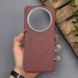 قاب گوشی Redmi A3 - Redmi A3X شیائومی لدر دیزاین پولو Leather Design Polo زرشکی 