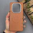 قاب گوشی Redmi Note 14 Pro 5G - Redmi Note 14 Pro Plus - Poco X7 شیائومی لدر دیزاین پولو Leather Design Polo عسلی