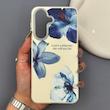 قاب گوشی Galaxy A37 سامسونگ طرح گل لیلیوم جدید با لنز سیلور