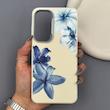 قاب گوشی Galaxy S24 FE سامسونگ طرح گل لیلیوم جدید با لنز سیلور