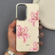 قاب گوشی Galaxy S25 FE سامسونگ طرح گل لیلیوم جدید با لنز سیلور