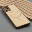 قاب گوشی Galaxy A12 - M12 سامسونگ PVD CASE مات دور سیلیکونی طرح مگ‌سیف محافظ لنزدار قهوه ای کد 1003109