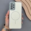 قاب گوشی Galaxy A13 4G سامسونگ PVD CASE مات دور سیلیکونی طرح مگ‌سیف محافظ لنزدار خاکستری