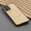 قاب گوشی Galaxy A32 4G سامسونگ PVD CASE مات دور سیلیکونی طرح مگ‌سیف محافظ لنزدار قهوه ای کد 1003119