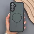 قاب گوشی Galaxy A14 سامسونگ PVD CASE مات دور سیلیکونی طرح مگ‌سیف محافظ لنزدار مشکی