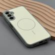 قاب گوشی Galaxy A14 سامسونگ PVD CASE مات دور سیلیکونی طرح مگ‌سیف محافظ لنزدار خاکستری کد 1003134