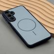 قاب گوشی Galaxy A16 سامسونگ PVD CASE مات دور سیلیکونی طرح مگ‌سیف محافظ لنزدار سرمه ای کد 1003138