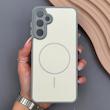 قاب گوشی Galaxy A16 سامسونگ PVD CASE مات دور سیلیکونی طرح مگ‌سیف محافظ لنزدار خاکستری