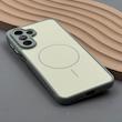 قاب گوشی Galaxy A17 سامسونگ PVD CASE مات دور سیلیکونی طرح مگ‌سیف محافظ لنزدار خاکستری کد 1003144
