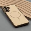 قاب گوشی Galaxy A17 سامسونگ PVD CASE مات دور سیلیکونی طرح مگ‌سیف محافظ لنزدار قهوه ای کد 1003146
