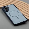 قاب گوشی Galaxy A17 سامسونگ PVD CASE مات دور سیلیکونی طرح مگ‌سیف محافظ لنزدار سرمه ای کد 1003147