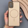 قاب گوشی Galaxy A51 سامسونگ PVD CASE مات دور سیلیکونی طرح مگ‌سیف محافظ لنزدار قهوه ای