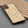 قاب گوشی Galaxy A51 سامسونگ PVD CASE مات دور سیلیکونی طرح مگ‌سیف محافظ لنزدار قهوه ای کد 1003149