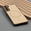 قاب گوشی Galaxy S21 FE سامسونگ PVD CASE مات دور سیلیکونی طرح مگ‌سیف محافظ لنزدار قهوه ای کد 1003167