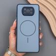 قاب گوشی Poco X3 - Poco X3 Pro شیائومی PVD CASE مات دور سیلیکونی طرح مگ‌سیف محافظ لنزدار سرمه ای