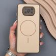 قاب گوشی Poco X3 - Poco X3 Pro شیائومی PVD CASE مات دور سیلیکونی طرح مگ‌سیف محافظ لنزدار قهوه ای