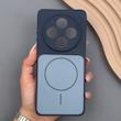 قاب گوشی Redmi 14C - Poco C75 - Redmi A4 شیائومی PVD CASE مات دور سیلیکونی طرح مگ‌سیف محافظ لنزدار سرمه ای