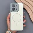 قاب گوشی Redmi 15C - Poco C85 شیائومی PVD CASE مات دور سیلیکونی طرح مگ‌سیف محافظ لنزدار خاکستری