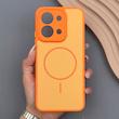 قاب گوشی Redmi 15C - Poco C85 شیائومی PVD CASE مات دور سیلیکونی طرح مگ‌سیف محافظ لنزدار نارنجی