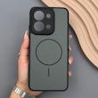 قاب گوشی Redmi 15C - Poco C85 شیائومی PVD CASE مات دور سیلیکونی طرح مگ‌سیف محافظ لنزدار مشکی