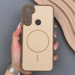قاب گوشی Redmi Note 8 - Redmi Note 8 2021 شیائومی PVD CASE مات دور سیلیکونی طرح مگ‌سیف محافظ لنزدار قهوه ای