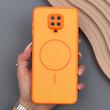 قاب گوشی Redmi Note 9S - Redmi Note 9 Pro شیائومی PVD CASE مات دور سیلیکونی طرح مگ‌سیف محافظ لنزدار نارنجی