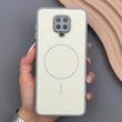 قاب گوشی Redmi Note 9S - Redmi Note 9 Pro شیائومی PVD CASE مات دور سیلیکونی طرح مگ‌سیف محافظ لنزدار خاکستری