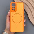 قاب گوشی Redmi Note 11 4G - Redmi Note 11S شیائومی PVD CASE مات دور سیلیکونی طرح مگ‌سیف محافظ لنزدار نارنجی