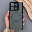 قاب گوشی Redmi Note 13 4G شیائومی PVD CASE مات دور سیلیکونی طرح مگ‌سیف محافظ لنزدار مشکی