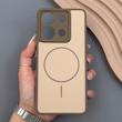 قاب گوشی Redmi Note 13 4G شیائومی PVD CASE مات دور سیلیکونی طرح مگ‌سیف محافظ لنزدار قهوه ای 
