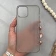 قاب گوشی iPhone 12 Pro Max آیفون کرکره ای ژله‌ای مات اورجینال AV خاکستری