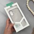 قاب گوشی iPhone 16 آیفون کرکره ای ژله‌ای مات اورجینال AV خاکستری کد E2-1002370