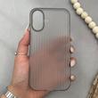 قاب گوشی iPhone 16 آیفون کرکره ای ژله‌ای مات اورجینال AV خاکستری