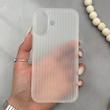 قاب گوشی iPhone 16 آیفون کرکره ای ژله‌ای مات اورجینال AV سفید