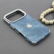 قاب گوشی iPhone 17 Pro آیفون جین پارچه ای ژله ای دور سیلور کد 1000087