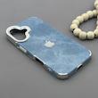 قاب گوشی iPhone 16 آیفون جین پارچه ای ژله ای دور سیلور کد E1-1000091
