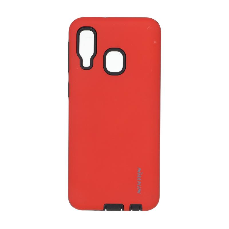قاب گوشی Galaxy A40 سامسونگ طرح ضد ضربه Nillkin دو تیکه قرمز با محافظ سوکت شارژ