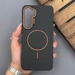 قاب گوشی Galaxy S24 FE سامسونگ سیلیکونی SOFT پشت مات مگ سیف‌دار اصلی دکمه برجسته CASE مشکی