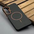 قاب گوشی Galaxy S24 FE سامسونگ سیلیکونی SOFT پشت مات مگ سیف‌دار اصلی دکمه برجسته CASE مشکی کد 1003087