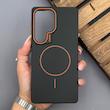 قاب گوشی Galaxy S25 Ultra سامسونگ سیلیکونی SOFT پشت مات مگ سیف‌دار اصلی دکمه برجسته CASE مشکی