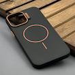 قاب گوشی iPhone 12 Pro Max آیفون سیلیکونی SOFT پشت مات مگ سیف‌دار اصلی دکمه برجسته CASE مشکی کد E2-1003091