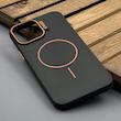 قاب گوشی iPhone 13 Pro Max آیفون سیلیکونی SOFT پشت مات مگ سیف‌دار اصلی دکمه برجسته CASE مشکی کد 1003092