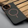 قاب گوشی iPhone 16 Pro Max آیفون سیلیکونی SOFT پشت مات مگ سیف‌دار اصلی دکمه برجسته CASE مشکی کد 1003095